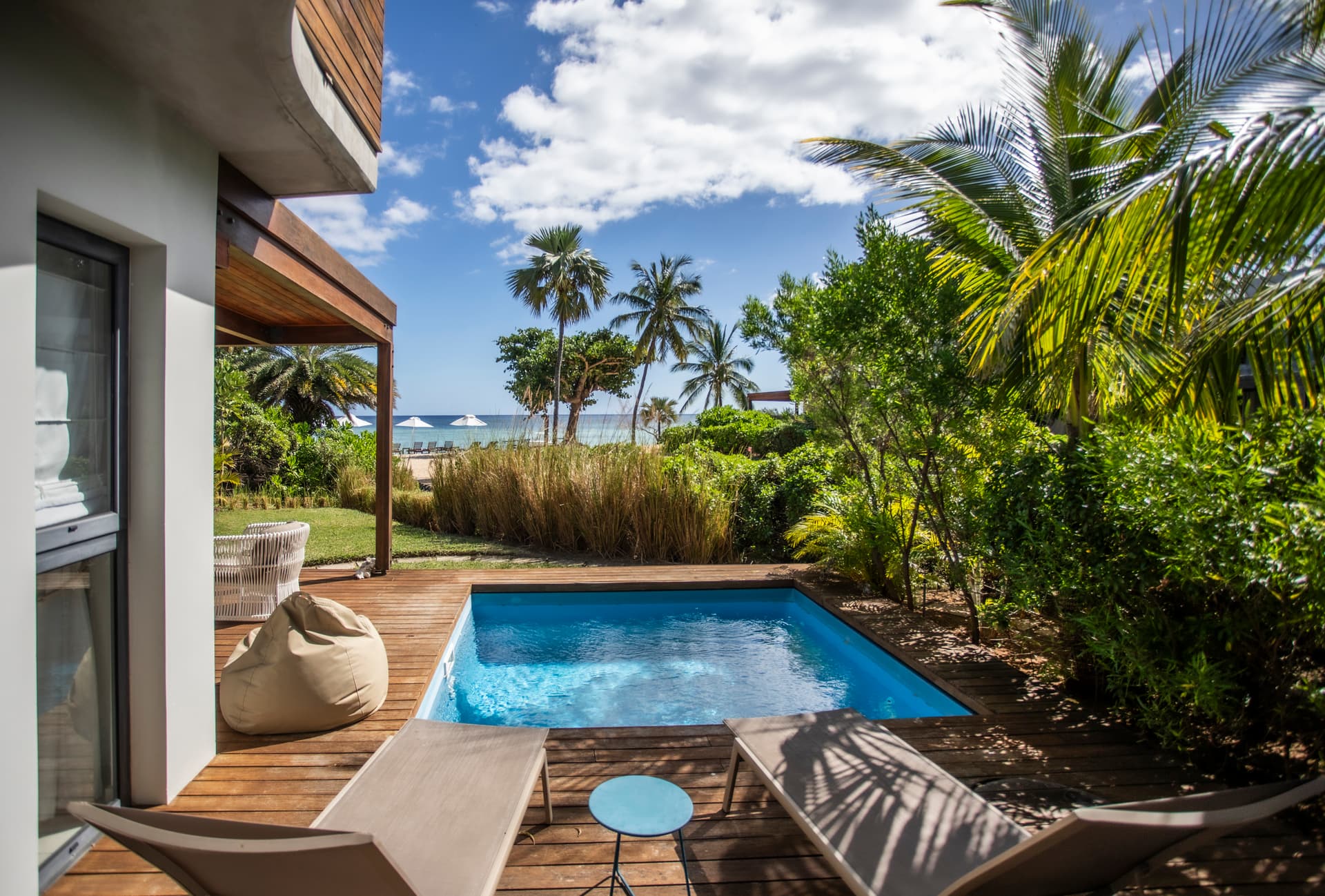 Beachfront Villa with Private Pool & Garden